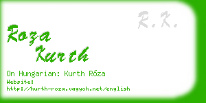 roza kurth business card